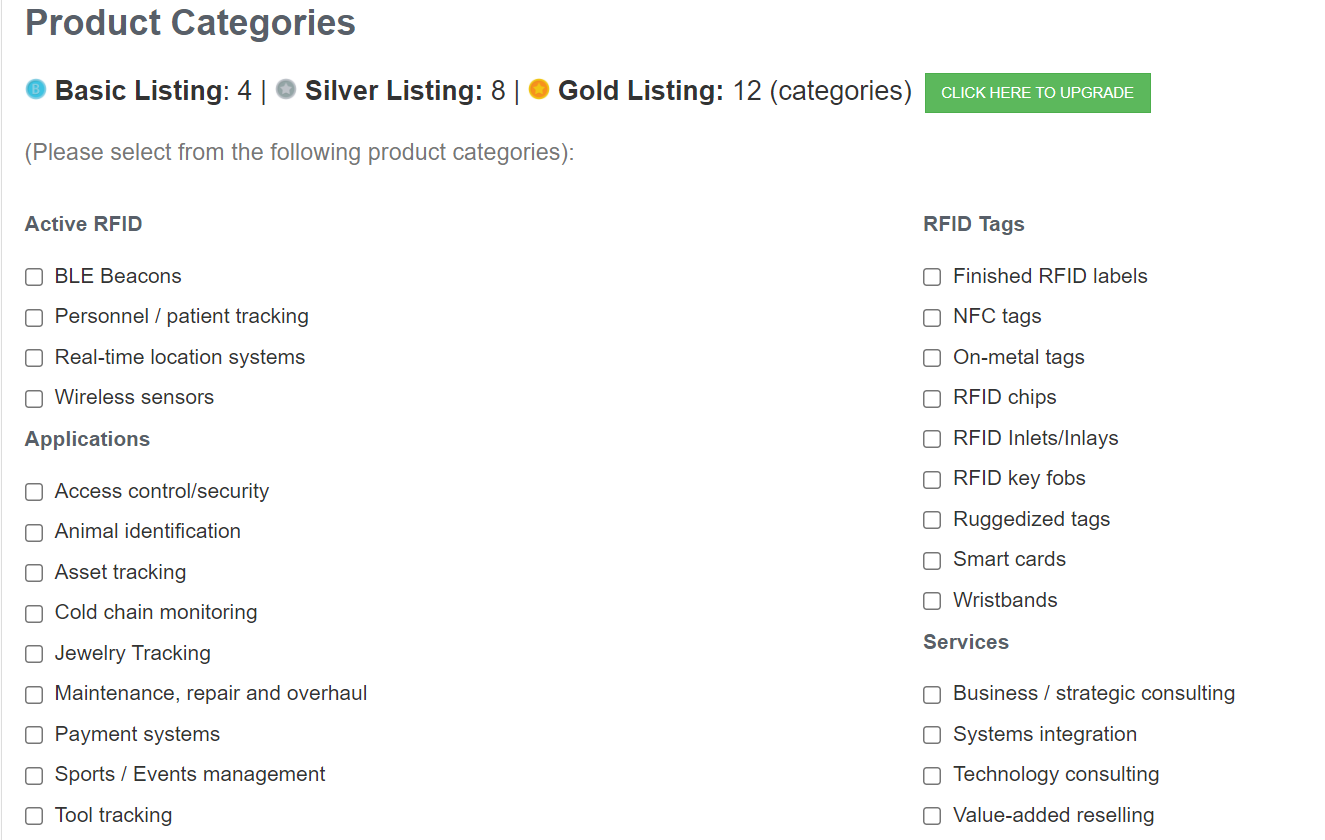 RFID-Product-Categories